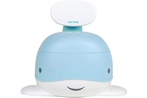 ana baby Whale Pot d'apprentissage avec Dossier, Bol Amovible et Couvercle (Bleu)