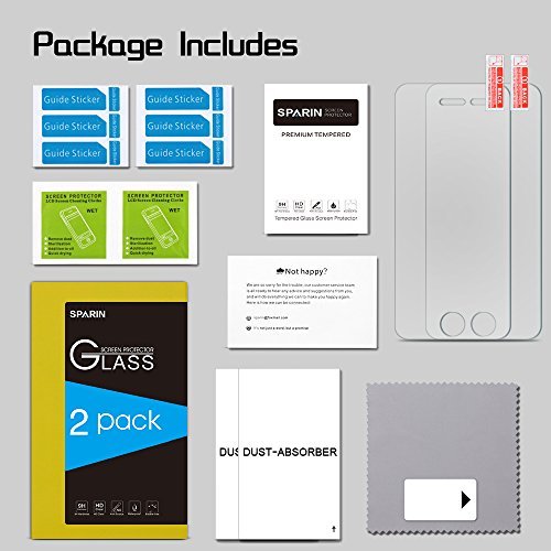 2-Pack Cristal templado iPhone 5S Protector Pantalla iPhone 5s SPARIN Cristal Templado iPhone SE 5S 5C 5 Vidrio Templado con Alta Dureza Alta Transparencia Sin Burbujas reviews 2-Pack Cristal templado iPhone 5S Protector Pantalla iPhone 5s SPARIN Cristal Templado iPhone SE 5S 5C 5 Vidrio Templado con Alta Dureza Alta Transparencia Sin Burbujas