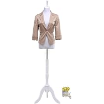 Mannequin Couture Loywe LW6036WS - Buste Femme Réglable En Hauteur, Taille 32-36, Blanc Et Noir