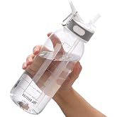 فينرلي زجاجة مياه خالية من BPA سعة 32 اونصة مع غطاء بماصة مانعة للتسرب من التريتان، امنة للاستخدام في غسالة الصحون للشرب في ا