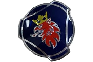 FTC 1 pièce pour SAAB Scania Griffin insigne camion logo personnalisé 80 mm ABS calandre capot emblème (bleu)