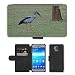 Produktbild Grand Phone Cases PU LEDER LEATHER FLIP CASE COVER HÜLLE ETUI TASCHE SCHALE // M00141157 Asian Open Bill Stork Openbill Stork // Samsung Galaxy S5 S V SV i9600 (Not Fits S5 ACTIVE)