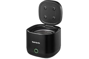 SONIC SPA Retainer Cleaner & Denture Cleaner - Portable & Cordless Ultrasonic Cleaner Pod - Fast Acting Clear Aligner Cleaner - Aligner & Other Oral Instrument Cleaner (Black)