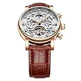 reloj automatico hombre barato Función: Resistencia al agua, visualización de tiempo / semana / fecha, esfera del reloj de diamantes de imitación