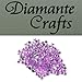 300 x 1mm Lilac Round Diamante Loose Flat Back Rhinestone Gems - created exclusively for Diamante Crafts
