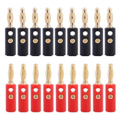 Preisvergleich Produktbild 20X 4mm Bananenstecker Banane Lautsprecher Stecker Rot