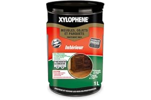 OKOIUM XYLOPHÈNE - Traitement Bois Intérieur - Meubles/Objets/Parquets - Réparation du Bois - Anti Insecticide & Termites - Traitement Préventif - Protecteur Bois - Injecteur en Spray - 1L - Incolore