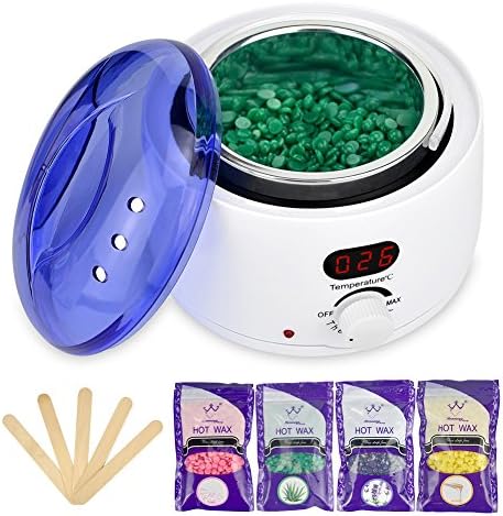 Aukuy Wax Heater for Hair Removal Hard Wax Beans Warmer with Rapid Melting Pot Wax Beads for Hirsute and Depilatory