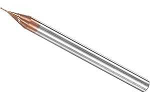 CoCud Fraise à Bout Carré, Coupe de 0,5 mm x 2 mm, Longue Portée, Revêtement en Carbure de Titane (Nano-Échelle), 2 Flûtes pour Fraiseuse CNC