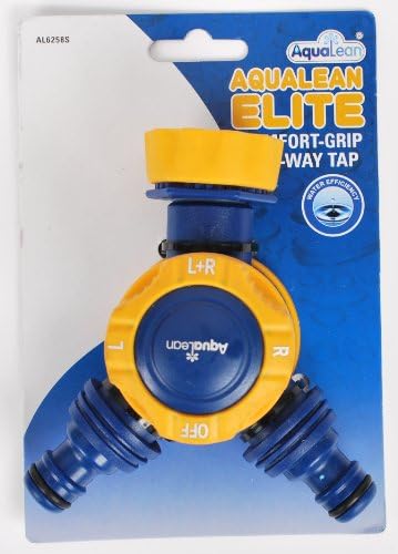 Aqualean Elite Comfort Grip 2 Way Tap For Garden Hosepipes (Fits Hozelock) AL6258S