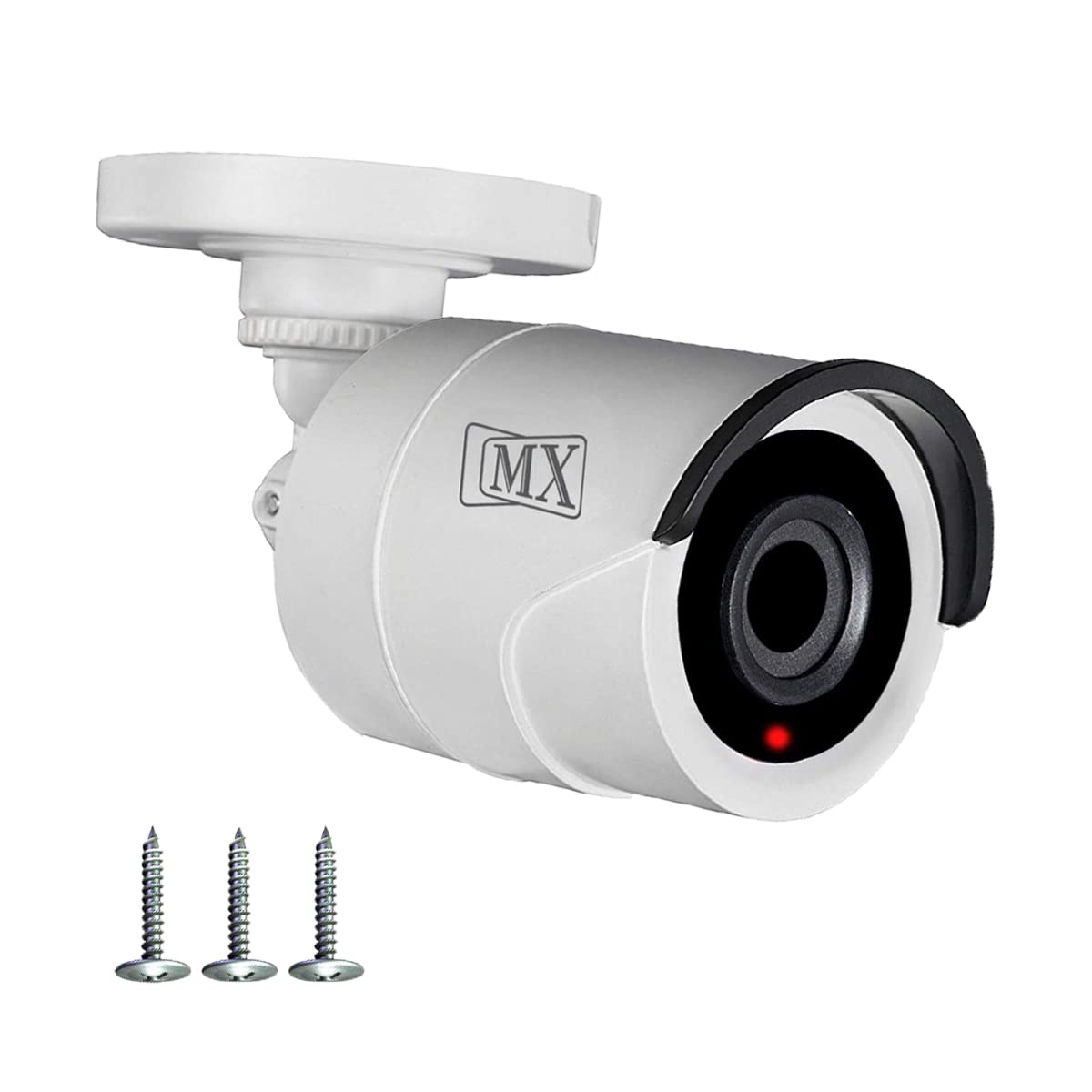 MX Dummy CCTV Camera/Dummy CCTV Bullet Camera (Fake Camera No Audio/No Video) with Battery Operated Red Led Light is Ideal for Home, Office