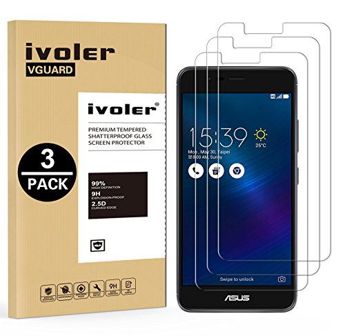  3 Unidades  Asus Zenfone 3 Max ZC520TL 5 2   Protector de Pantalla  iVoler Protector de Pantalla de Vidrio Templado Cristal Protector para Asus Zenfone 3 Max ZC520TL 5 2   -Dureza de Grado 9H  Espesor 0 30 mm  2 5D Round Edge- Ultra-trasparente   Anti-golpe   Ajuste Perfecto   No hay Burbujas - Garant  a Incondicional de 18 Meses
