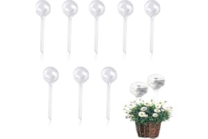 GUIDRE Transparen Gießkugeln, Bewässerungskugeln,Transparent Kunststoff Wasserspender für Topfpflanzen Automatisch Bewässerung Set Bewässerungssystem, Urlaubsbewässerung,Pflanzen bewässerung urlaub (8pcs)