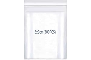 huruirui 6x9cm/300pcs Bolsas Autocierre Transparente Que se Pueden Volver a Sellar, Bolsas Pequeñas,Bolsas de Plastico Adecuadas Para Empaquetar Bolsitas de Galletas de Nuez