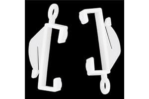 ASIWUJING White Plastic Curtain Track Glider Hook for Hanging Window Curtain(50 Pack)
