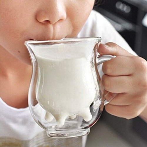 Preisvergleich Produktbild Bazaar Creative Tasse doppelt Glas Mikrowelle Hitze Milch Tasse