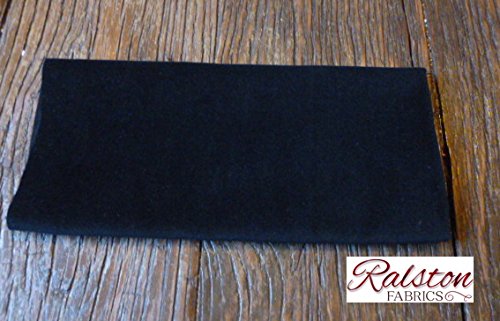 Samtstoff, Baumwolle, Meterware, Schwarz - 3