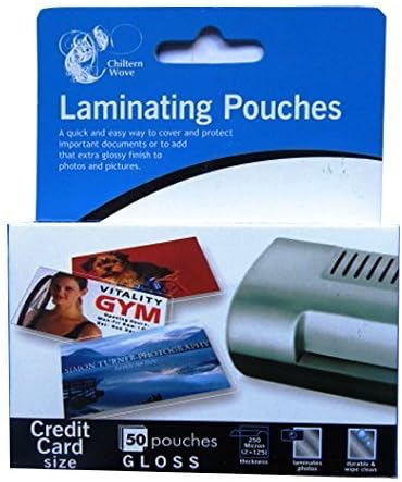 50 Credit Card Size Laminating Pouches