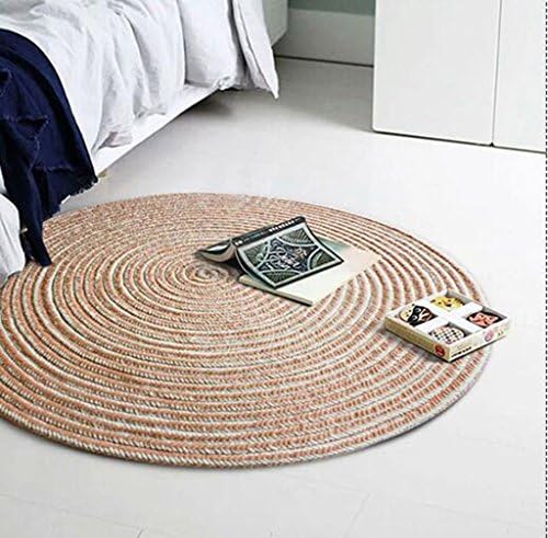 DDLANY Carpets round wicker flesh it was computer flesh lifts the canape ante pivot table lounge bedside washable chamber in 160 x 160 cm Machine carpets (Color Black Size: 120x120cm)