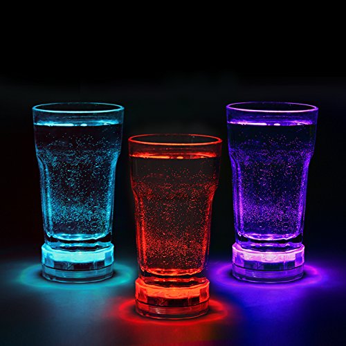 Unterwasser LED Leuchte, Lunsy 4pcs Multicolor RGB 10 LED Schwimmlichter Wasserdicht Lampe Deko Lichter Schwimmleuchtung Beleuchtung für Water Garden, Aquarium, Badewanne Pool und Spa usw. - 5