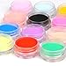 Fashion Gallery 12 Color Acrylic Powder liquid Glitter Nail Art Tool Kit UV Dust Stamper