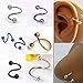 Tinksky Twist Nose Ring Earring Nose Stud ,Stainless Steel -1 Pair(Colorful)