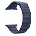 Produktbild MaKer Apple Watch Armband, Leather Loop with Magnetic Closure Strap für iWatch Series 3/2/1 (42mm,Blau)