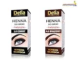 DELIA -Traditional Henna for Eyebrows and Eyelashes - Brown and Black - 1 pc 2g