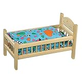 small foot 9601 Puppenbett aus Holz, Puppenmbel-Zubehr, Kissen und Decke im Herz-Design, ab 3 Jahren - 