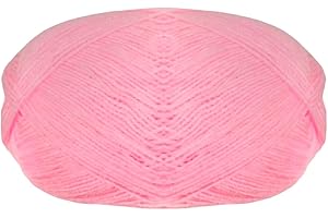 JYC CREATIVE Pelote de laine fine (100 g - 365 mètres), laine à tricoter, laine acrylique, laine pour travail, crochet, laine pour tricot, rose