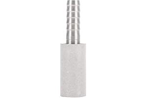 TOPINCN Kamień dyfuzyjny Napowietrzanie ze stali nierdzewnej Kamień napowietrzający Bar Homebrew Piwo Narzędzie Akcesoria do kamienia węglowego (0,5 mikrona)