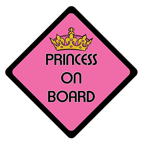 Vehículo Adhesivo De Vinilo/adhesivo de advertencia de Princess On Board (Full Color)