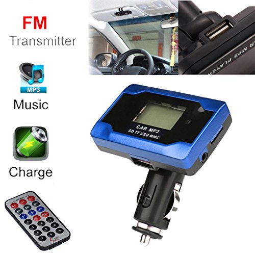 Preisvergleich Produktbild Sansee Drahtloser MP3-Player Auto FM Transmitter (ZY-10, Blau)