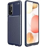 Spia Samsung Galaxy A52 ile uyumlu Kılıf Lacivert Karbon Silikon Orijinal Esnek İnce Geliştirilmiş Dayanıklı Darbe Karşıtı Ko