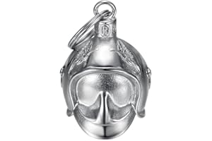 MOCY BELL - Clochette Moto Mocy Bell Pompier Casque F1 Acier Inoxydable