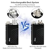IJOY ® RDTA BOX 100W E-Zigarette Vape Mod Box Kit - Verbesserte RDTA All-in-one elektronische Zigarette Vape Vaporizer Behälter mit VW / TC / Benutzer-Modi - Top Refill 2 ml E Shisha E Cig Vapor Vape Pen Kit - 2600mAh Akku elektronische Zigarette Vapor Pen Kit- Kein Nikotin – Schwarz - 