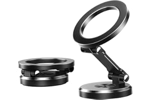 JOYROOM Porta Cellulare Auto Magnetico per MagSafe, Tutto Metallo Supporto Magsafe Auto Pieghevole con 20 x N55 Magneti, Porta Telefono per iPhone 17 16 15 14 13 12 & Custodia