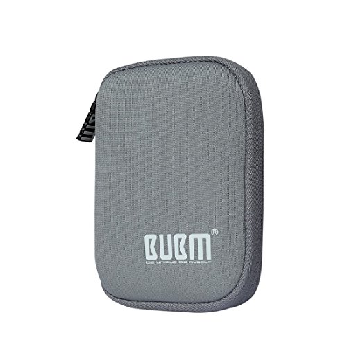 BUBM Soft Mini Tasche Aufwahrungstasche mit 6 Kapazität für USB Drive Shuttle (Grau)