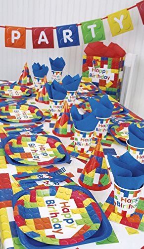 XXL 87 Teile Bausteine Geburtstags Party Set für 8 Kinder - 7