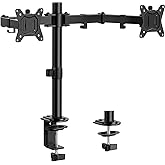 ErGear Monitor Halterung 2 Monitore für 13-32 Zoll Bildschirm, Bildschirmhalterung 2 Monitore Höhenverstellbar Neigbar Schwen