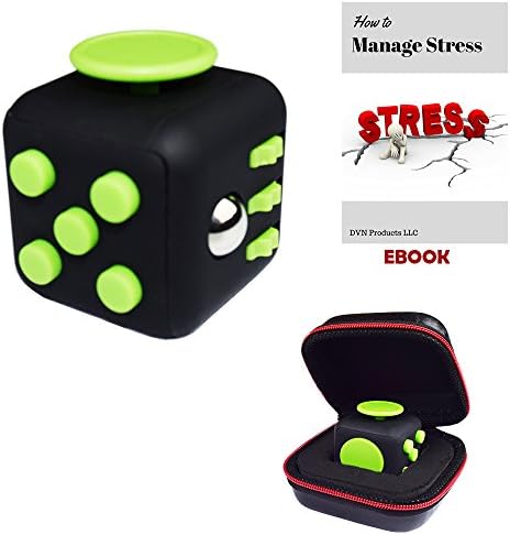Fidget Cube Toy for Children and Adults: Stress and Anxiety Relief Reducer, Perfect Gift for Autism, Anger, ADD, ADHD &amp; PTSD with BONUS Zipper Case