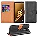 Produktbild Adicase Galaxy A8 2018 Hülle Leder Wallet Tasche Flip Case Handyhülle Schutzhülle für Samsung Galaxy A8 2018 (Dunkelgrau)