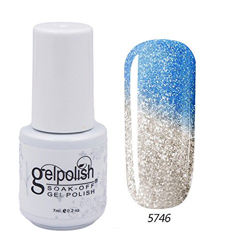 Eleacc Chameleon Thermolack, Nagelgel, Soak-Off Gel, UV- LED-Nagelgel, Basis- und Decklack, 7 ml