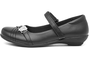 Walkright Girls Black Embellished Flat Shoe