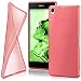 Produktbild moex Sony Xperia Z1 | Hülle Silikon Transparent Rot Clear Back-Cover TPU Schutzhülle Dünn Handyhülle für Sony Xperia Z1 Case Ultra-Slim Silikonhülle Rückseite