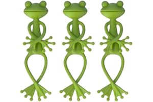 Taicols Lot de 3 Clips Grenouilles Mignons pour Plantes Supports Stables en Forme D’Animaux pour Plantes Grimpantes,Intérieur Et Succulentes Décoration Balcon,Jardin,Salon