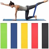 Diren&ccedil; Bandı 5 Adet Farklı Diren&ccedil;te Pilates Squat Aerobik Bandı - Hafif,Orta,Sert &Ccedil;alışma Lastiği-Evde Ofiste Spor Karın Kası