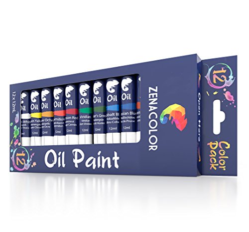 Ensemble de 12 tubes de peinture à l’huile par Zenacolor Ensemble de 12 tubes de peinture à l’huile par Zenacolor