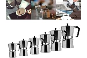 WY8 TOP MOKA Italian Coffee Pot Maker Filter Stove Top Mocha Espresso Coffee Pot all size (300ML 6CUP)