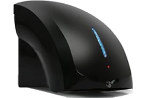 Dexpro 1.8kW Automatic Hand Dryers Hands Free High Powered 20 Second Dry Time for Retail and Commercial Use (Black)